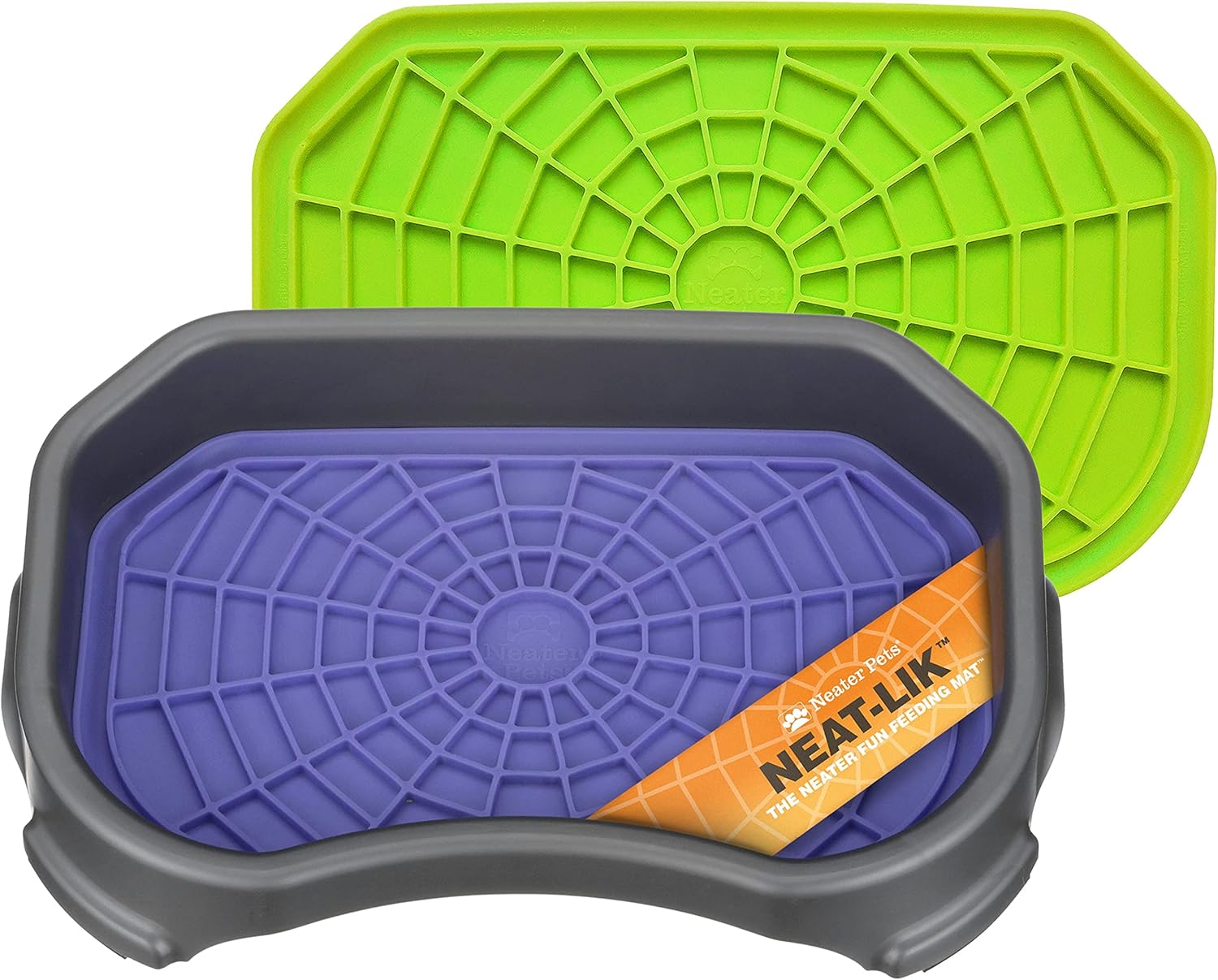 Neater Pet Brands - Neat-LIK with Protective Tray - Slow Feed Pad for Dogs & Cats