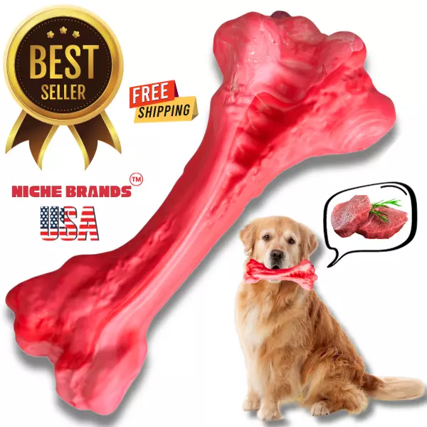 Dog Pet Chew Toys for Aggressive Chewers, Indestructible Tough Durable Bone Gift