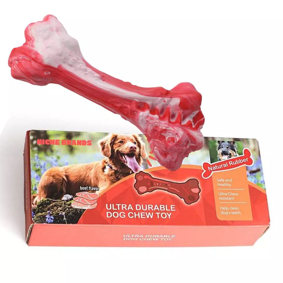 Dog Pet Chew Toys for Aggressive Chewers, Indestructible Tough Durable Bone Gift - Image 2