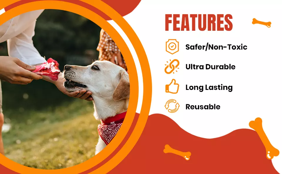 Dog Pet Chew Toys for Aggressive Chewers, Indestructible Tough Durable Bone Gift - Image 3
